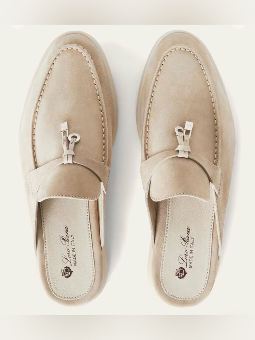 Loro Piana Charms Walk Babouche Suede Loafers